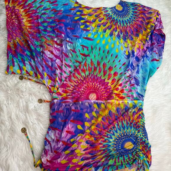 Luli Fama Women's BAJO UN MISMO SOL South Beach Cover Up Dress Multicolor Size M - Picture 16 of 16